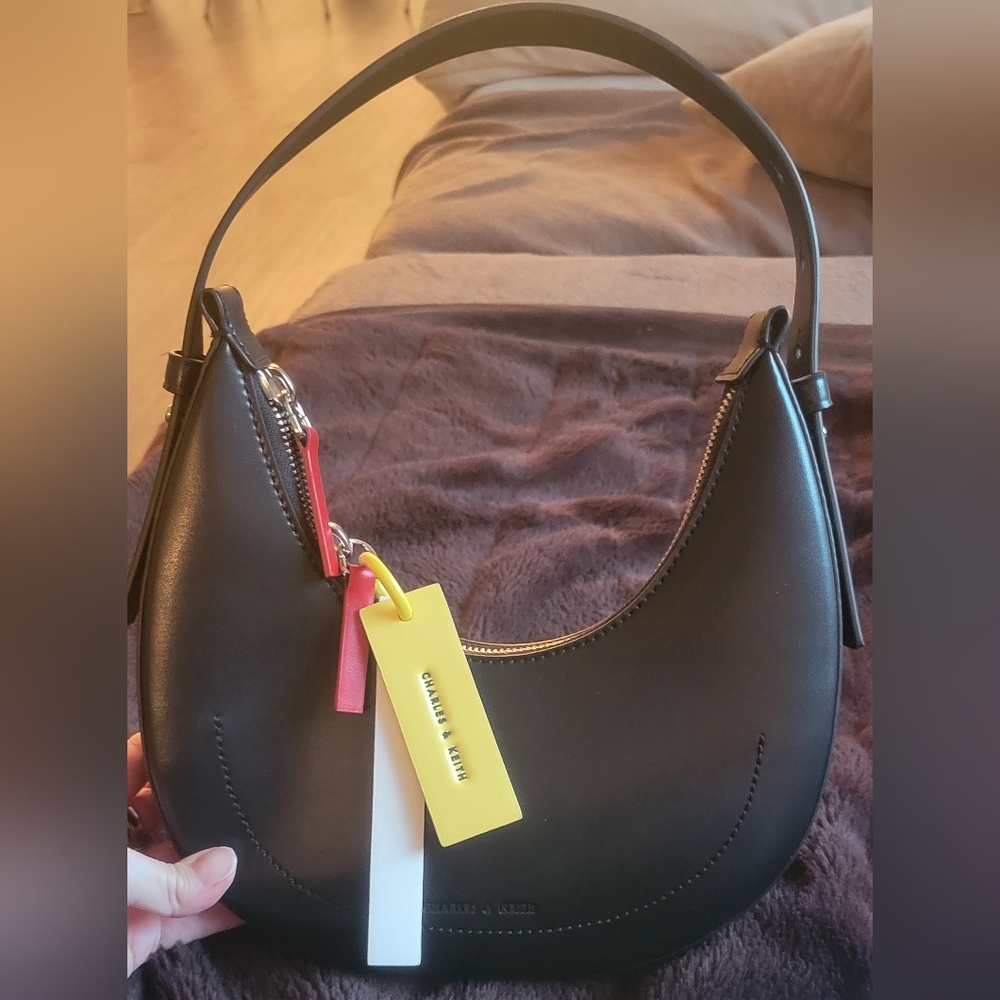 CHARLES & KEITH Black Hobo Bag
